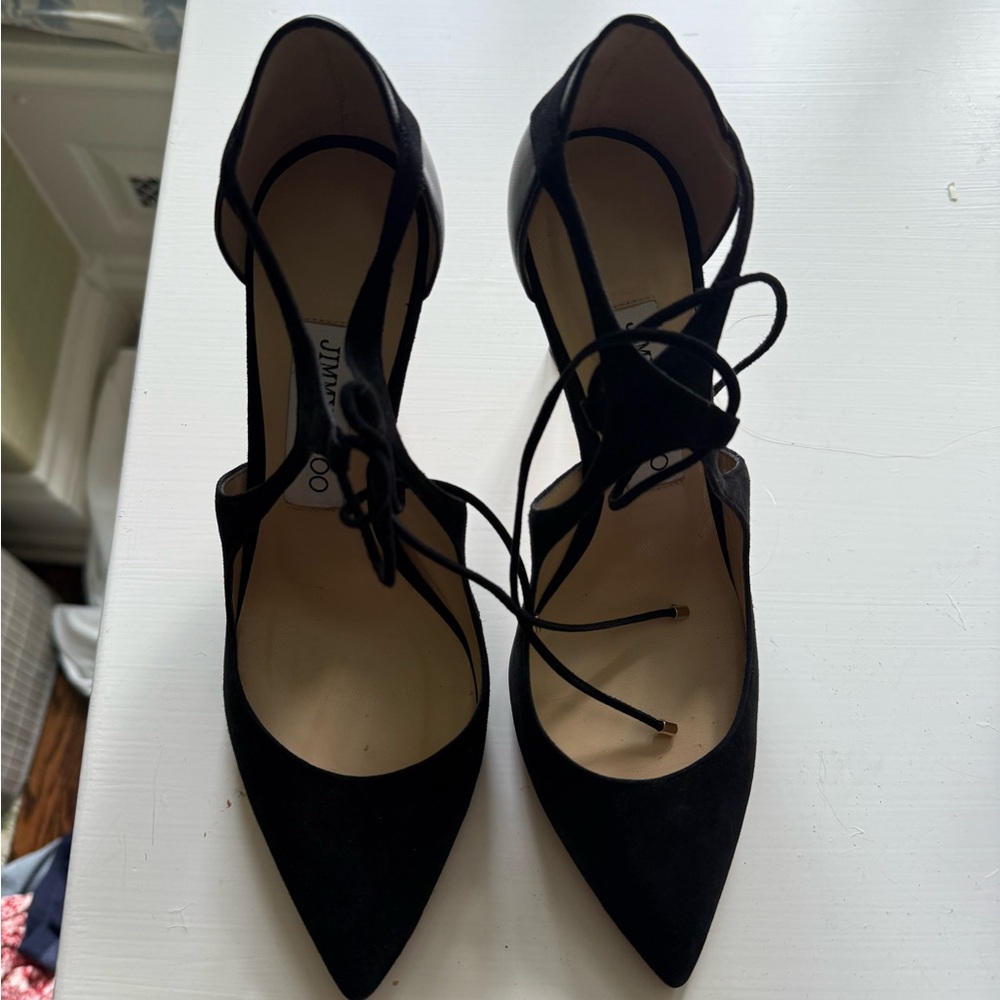 Jimmy Choo Black Heels with Sleek Silhouette